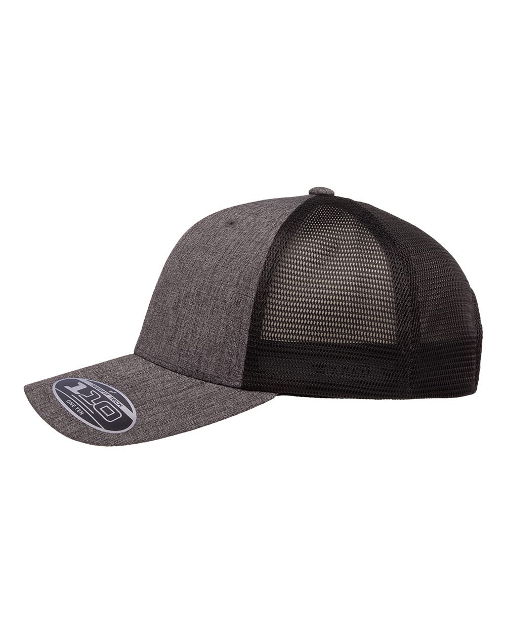 Heather Charcoal 110 Flexfit Large Logo