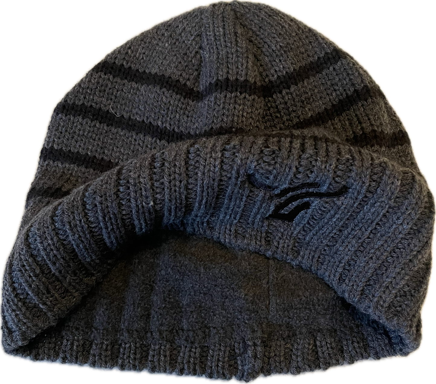 Grey/Black strips Micro Fleece Board Toque