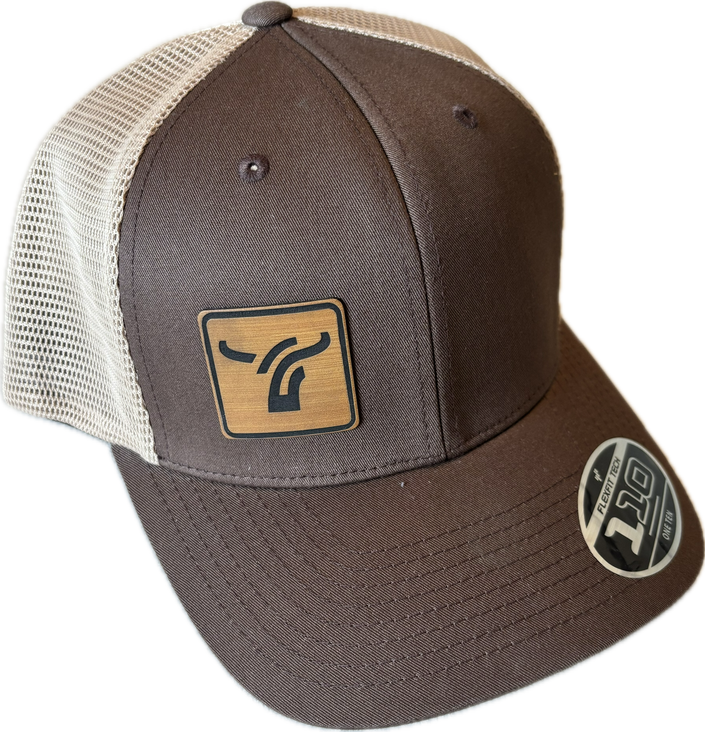 Coyote Brown/Khaki 110 Flex Fit Leatherette Logo