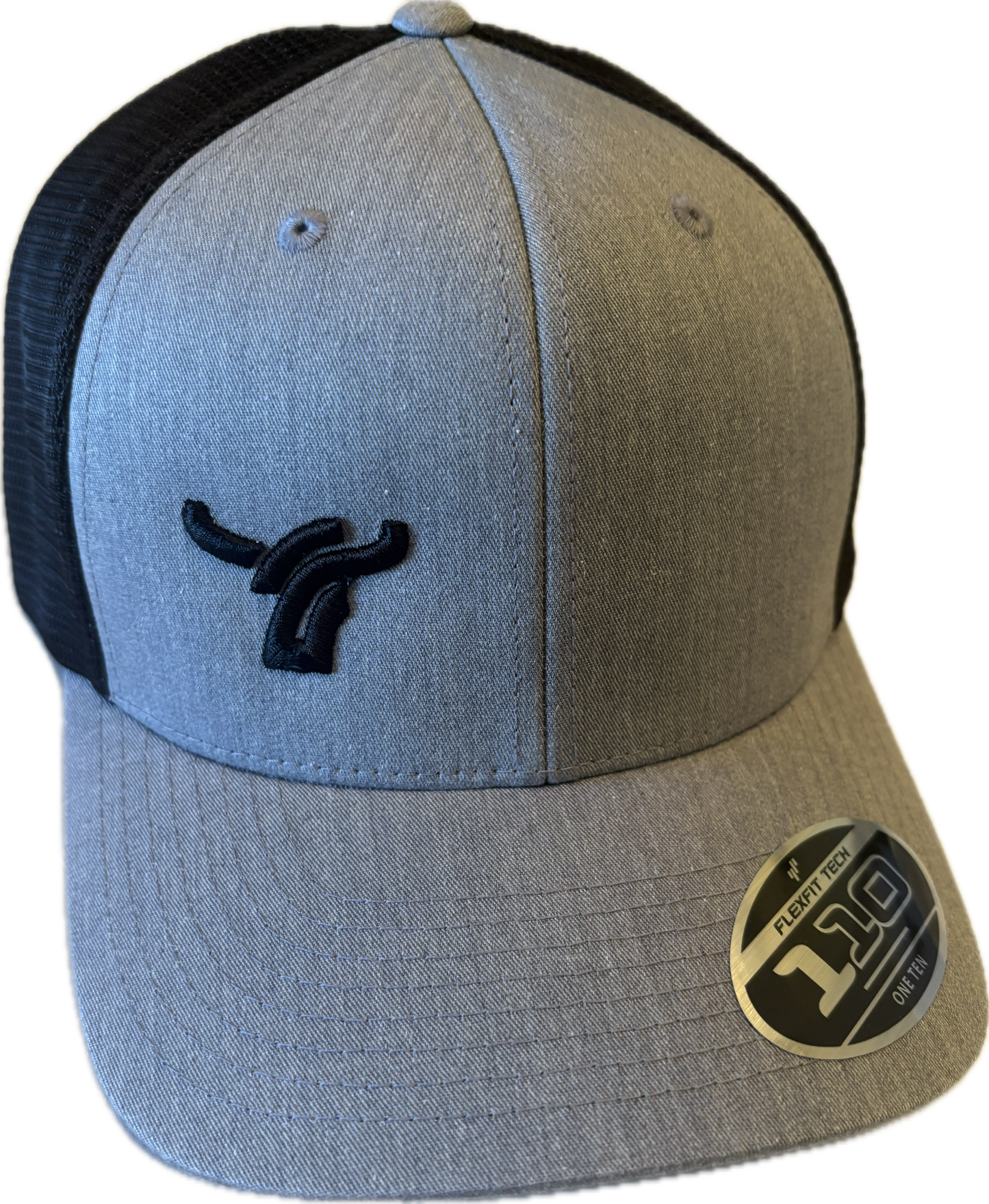 Heather / Black 110 Flexfit Small Logo