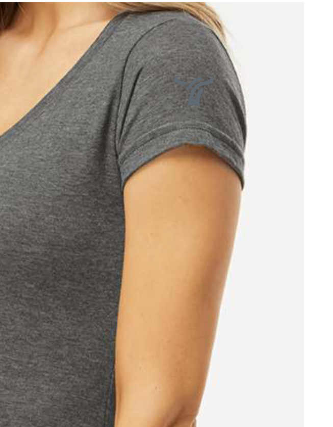 Women's V-Neck Heather Charcoal