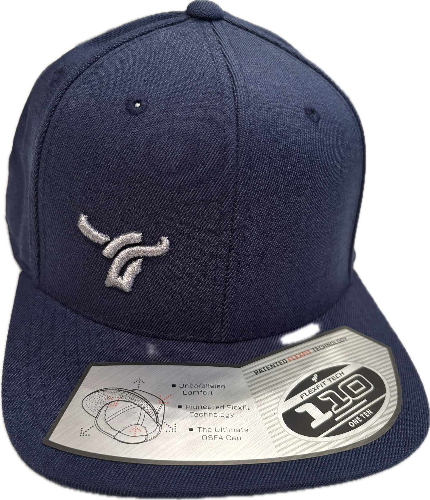 Navy Flat Brim Flexfit Small Logo