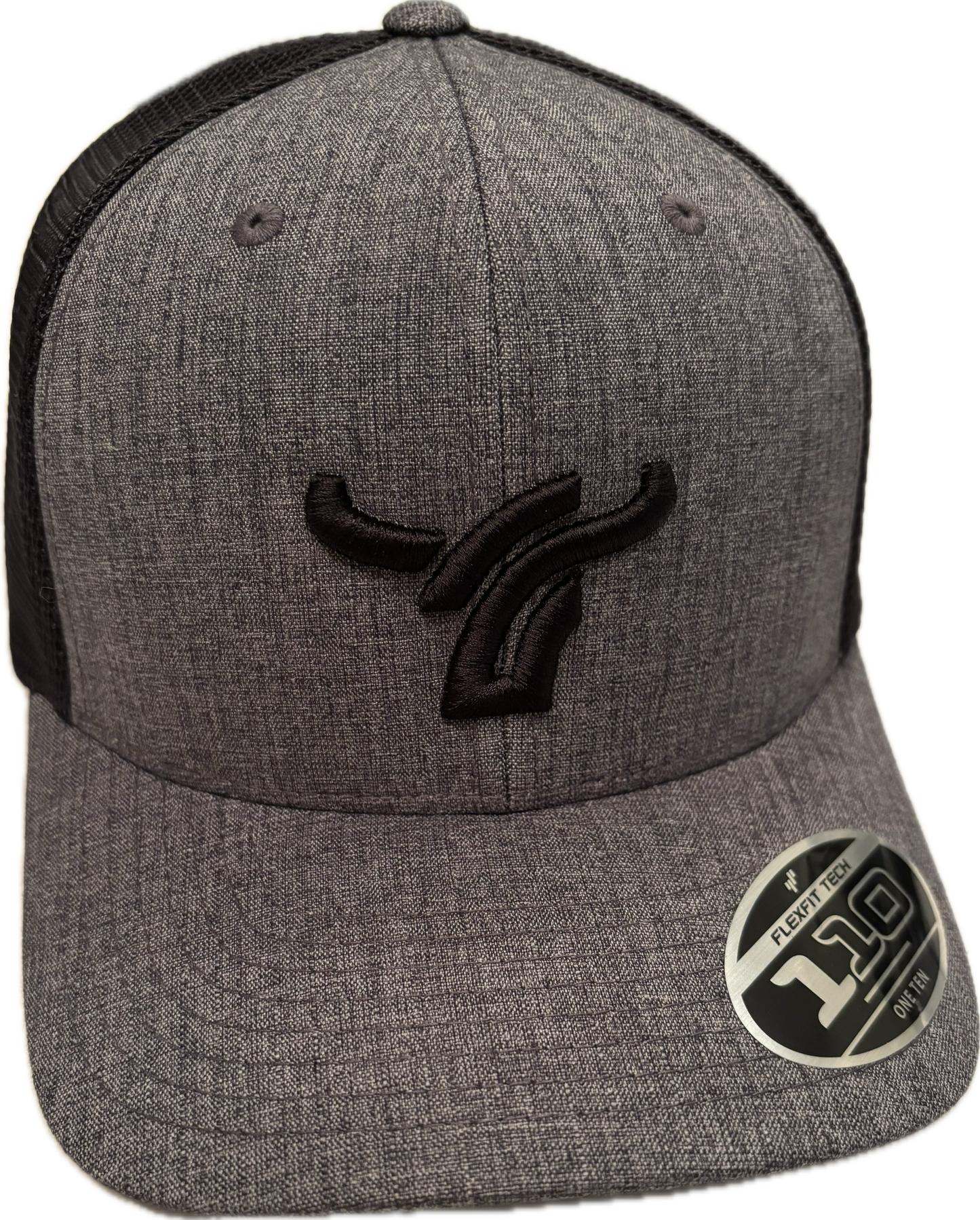 Heather Charcoal 110 Flexfit Large Logo