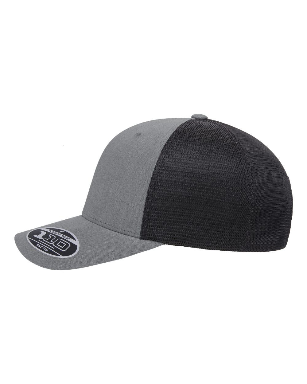 Heather/Black 110 Flexfit Large Logo