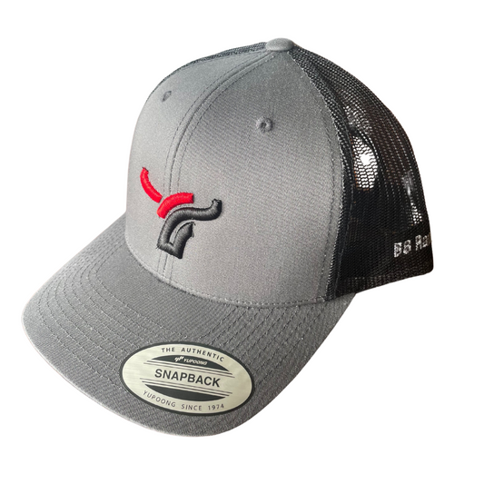 Grey cap large logo