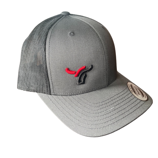 Grey cap small logo