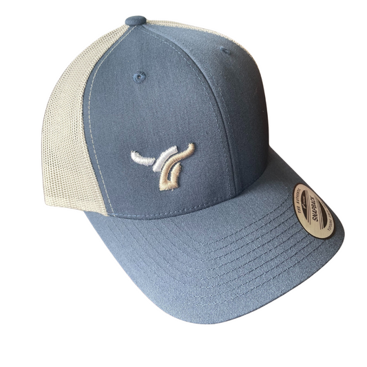 Blue cap small logo