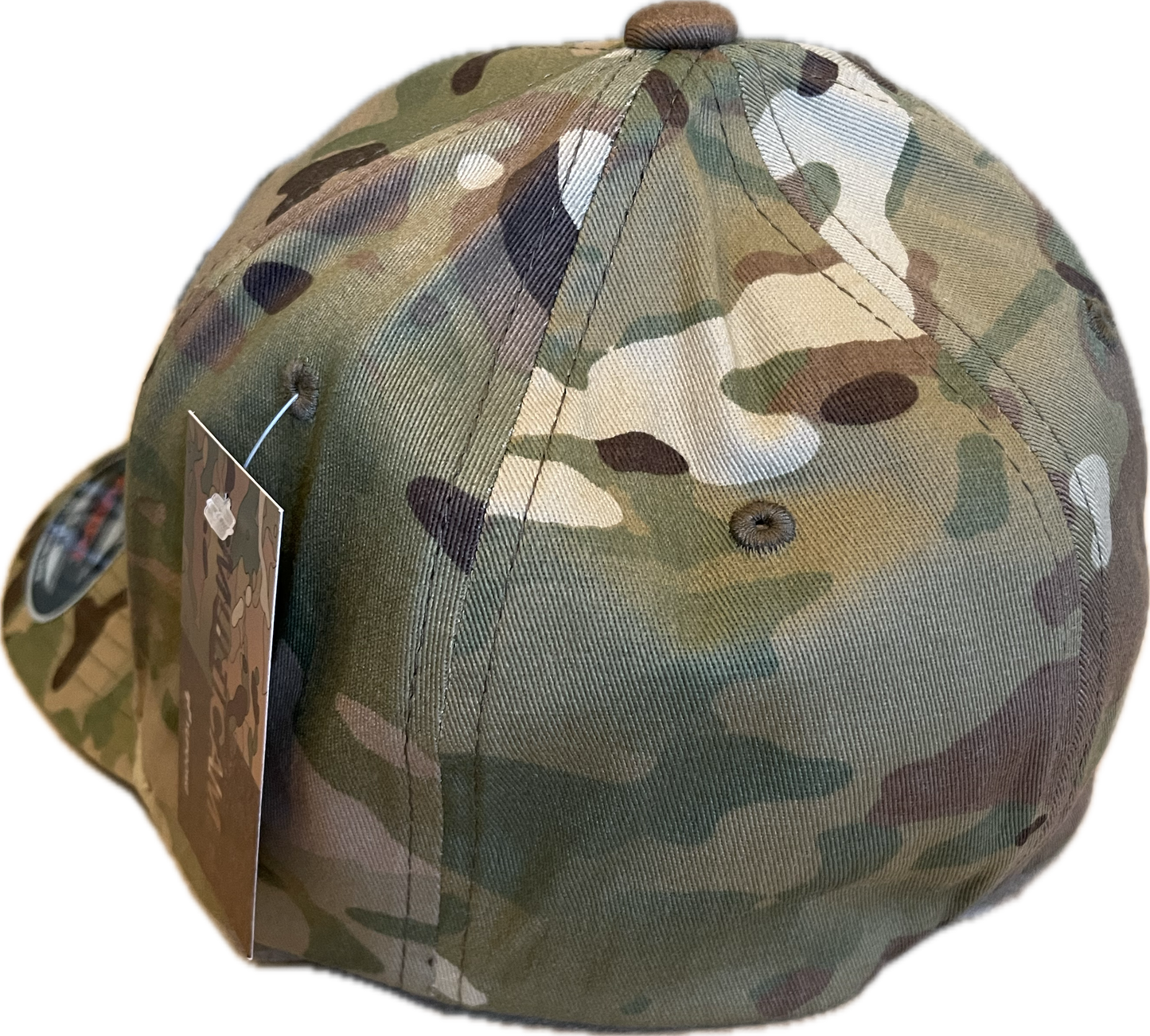 Multicam flex fit sized cap with large logo