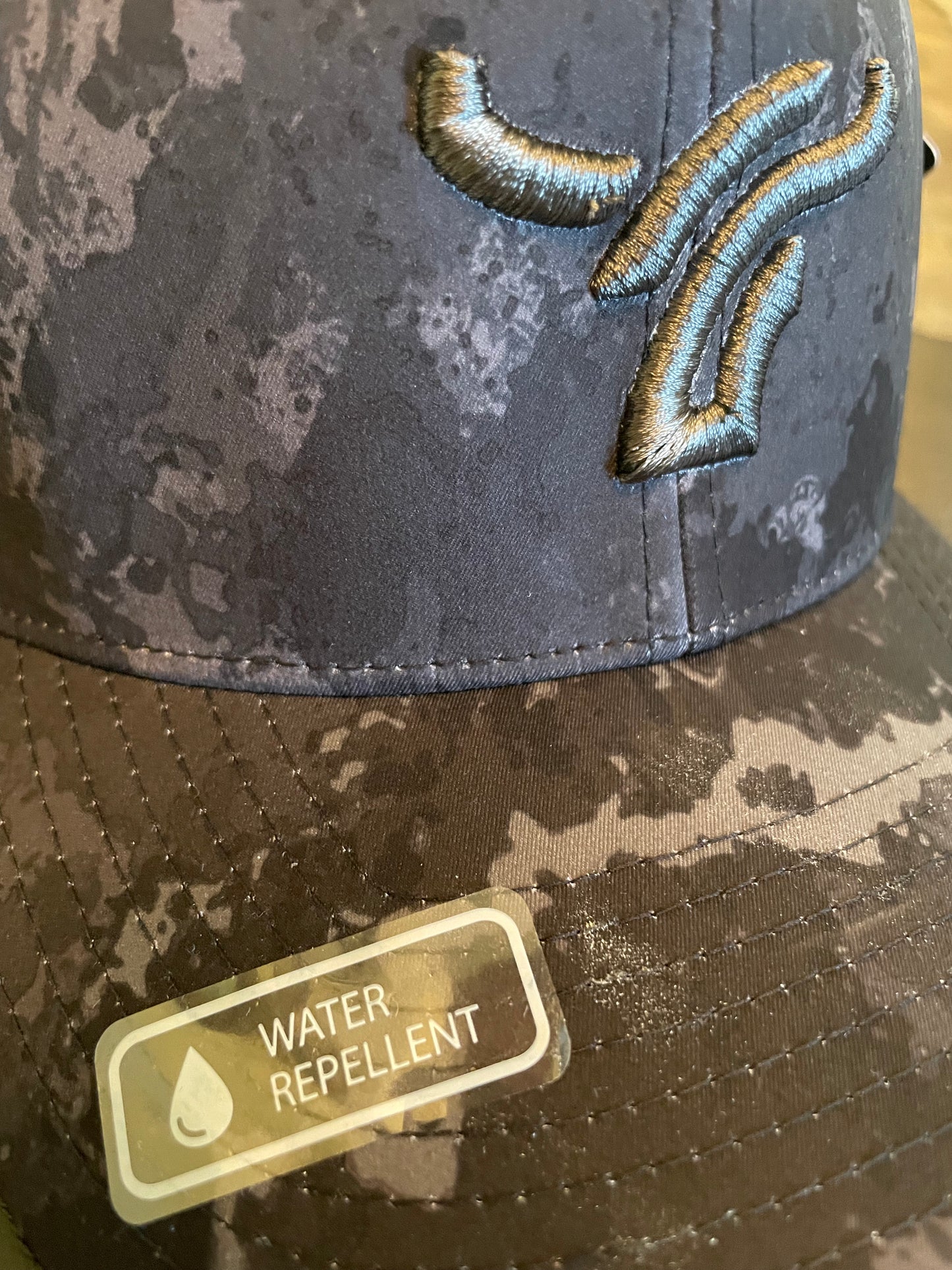 Veil Camo Water Repellant Cap with Large logo.