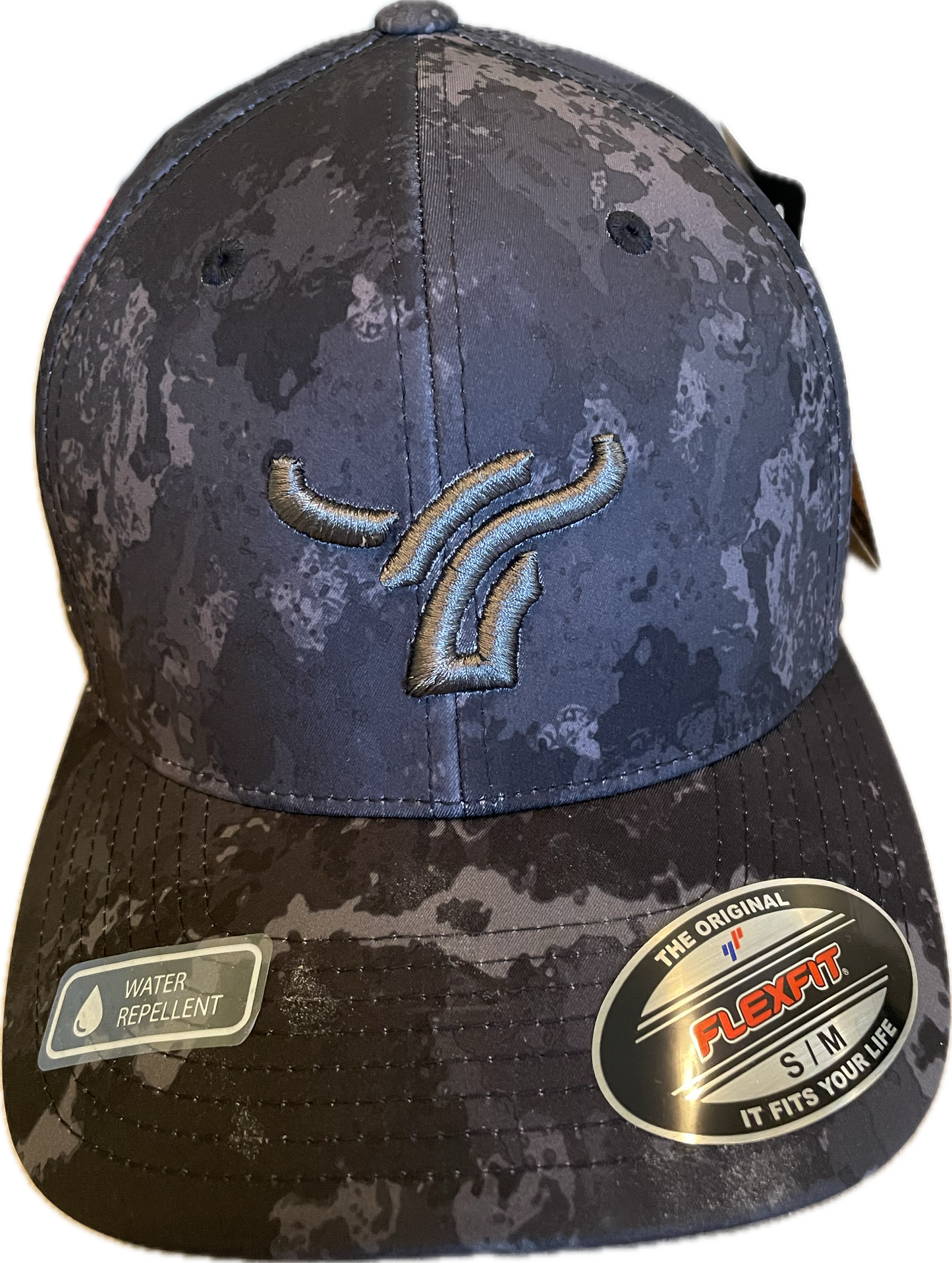 Veil Camo Water Repellant Cap with Large logo.