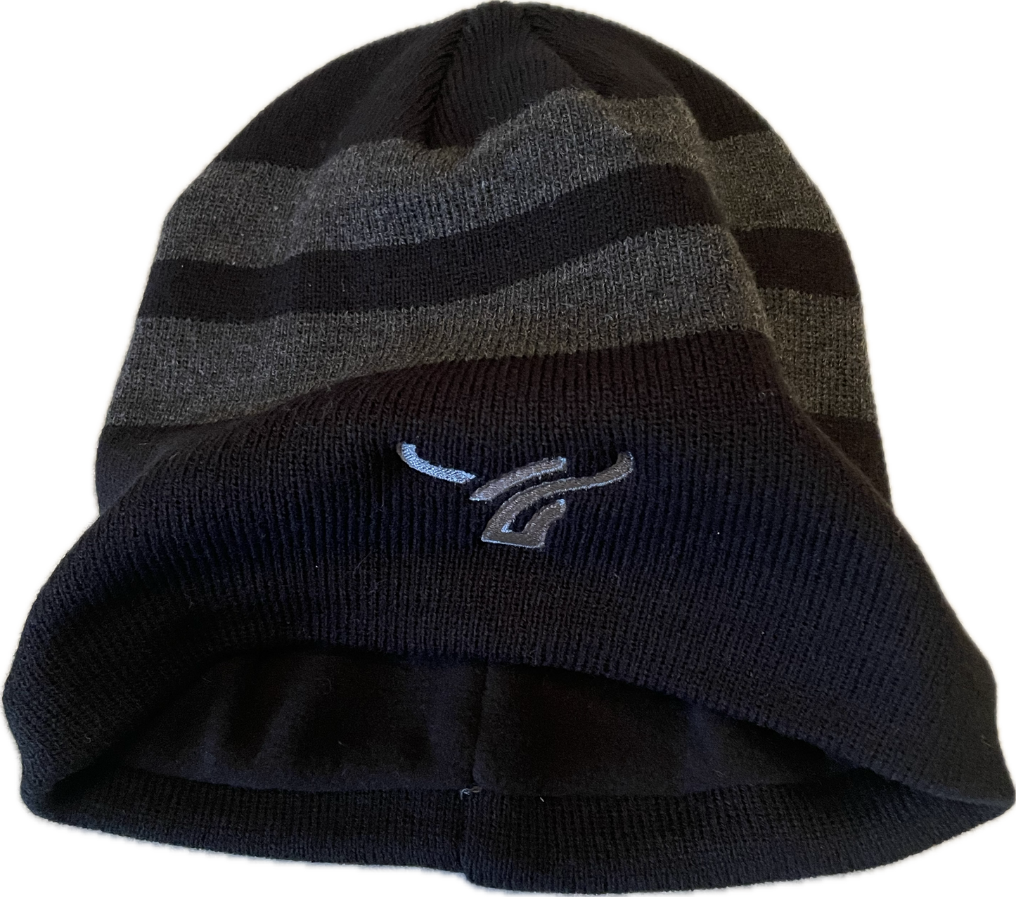 Black with Large Grey Strips Board Toque