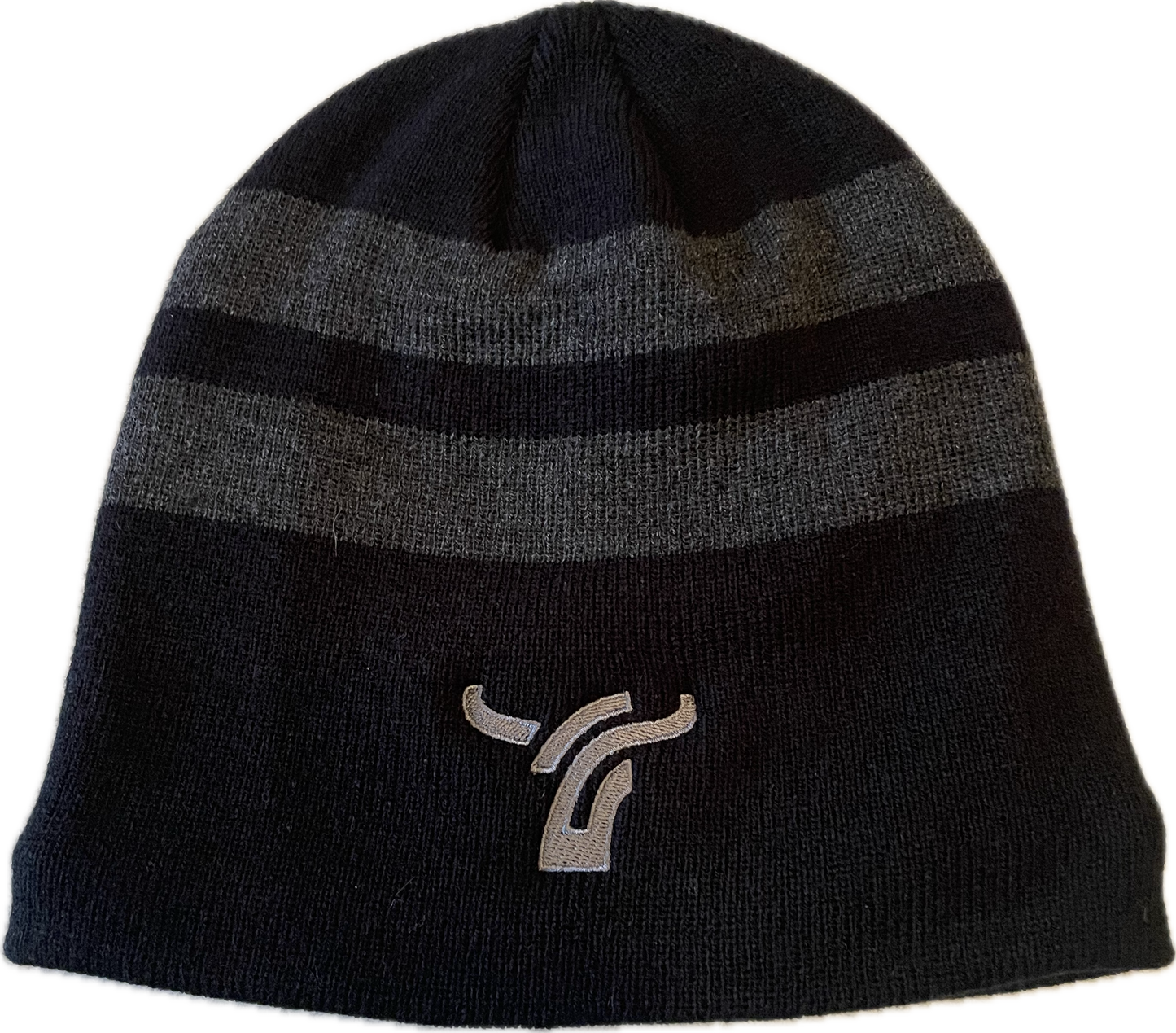 Black with Large Grey Strips Board Toque