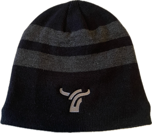 Black with Large Grey Strips Board Toque