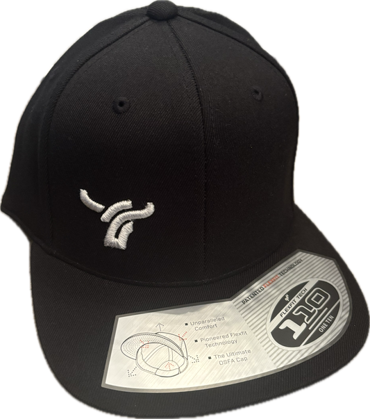 Black Flat Brim 110 Flexfit Small Logo