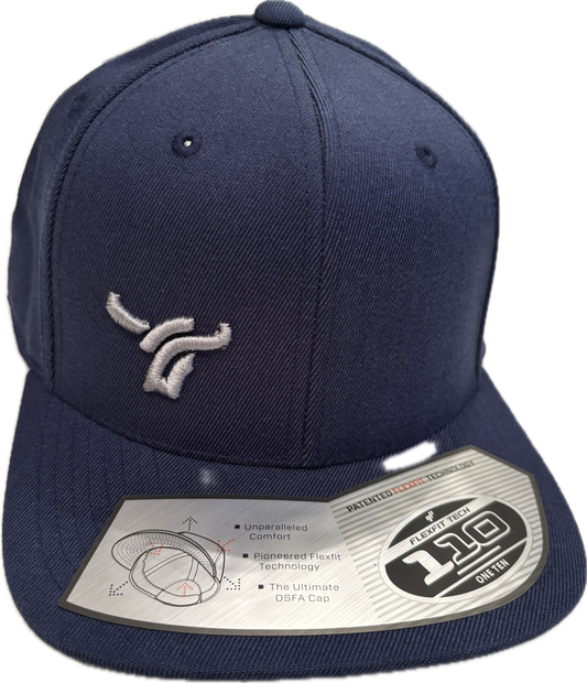 Navy Flat Brim Flexfit Small Logo
