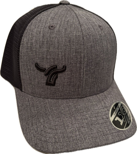 Heather Charcoal 110 Flexfit Small Logo