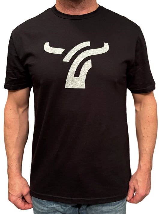 Black Fitted T-Shirt Large Logo