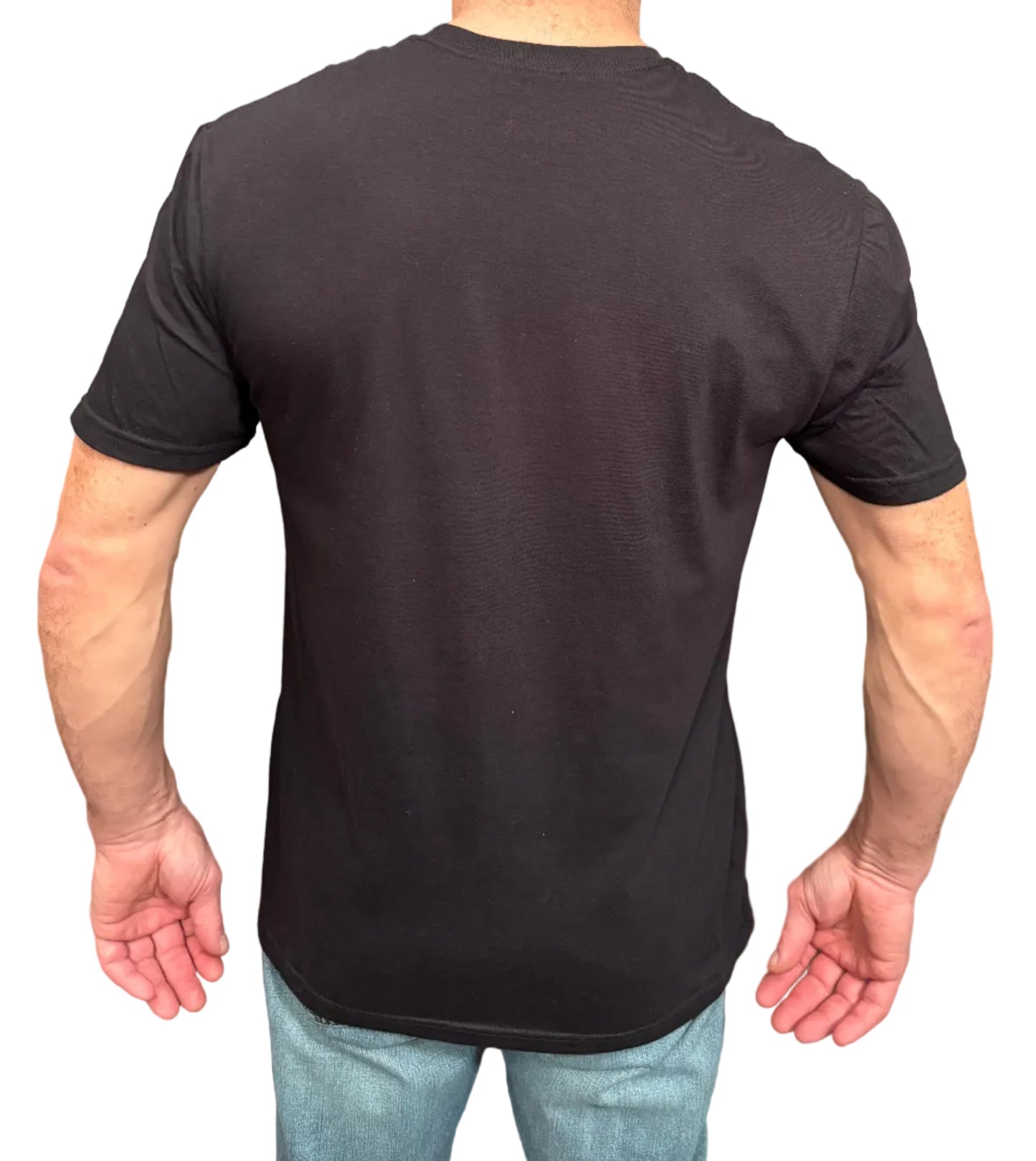 Black Fitted T-Shirt Large Logo